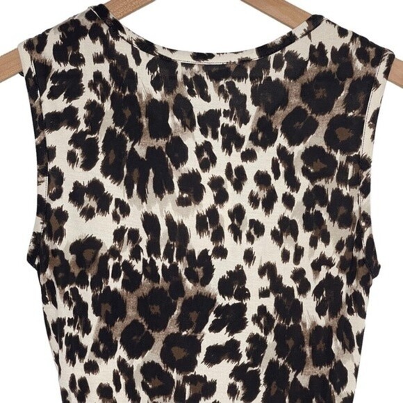 Diane von Furstenberg Dress 6 NWT Leopard Print Sheath Business Casual DVF Silk - Picture 6 of 9